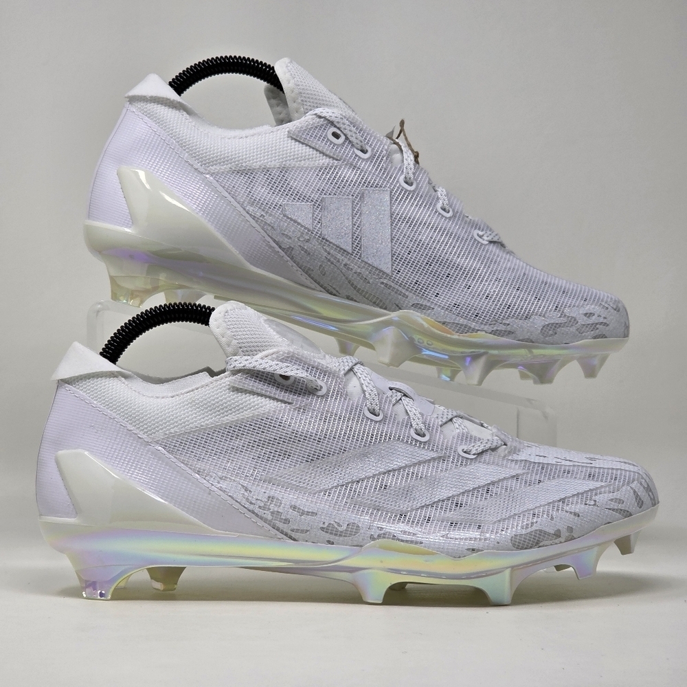Adidas Adizero Electric American Football Cleats White Men's Size 9 IE4413 New - Picture 2 of 13